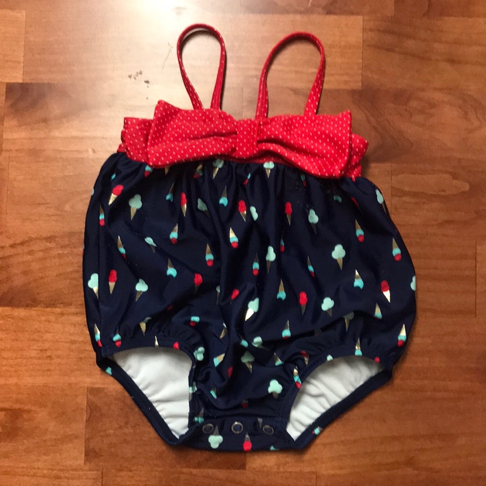 Girls 6-9 months ice cream cone bathing suit